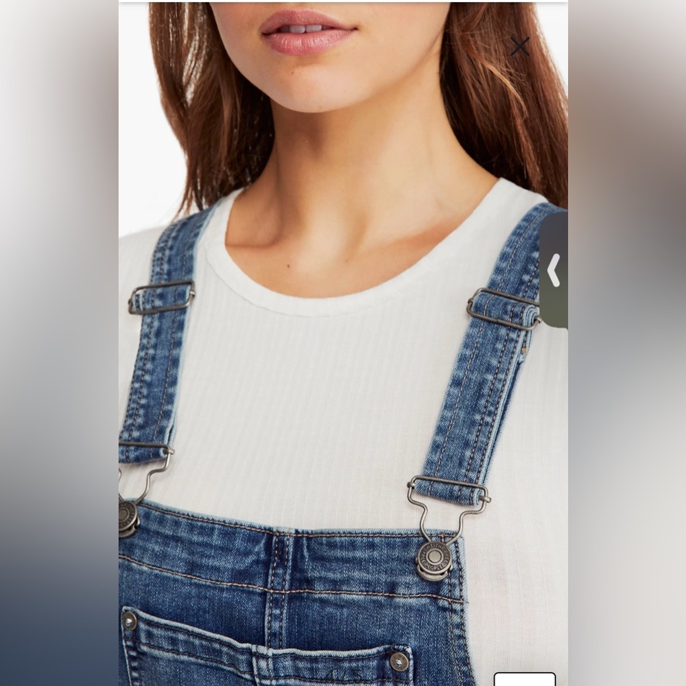 Free People We the Free Slim Ankle Overalls - Picture 4 of 9